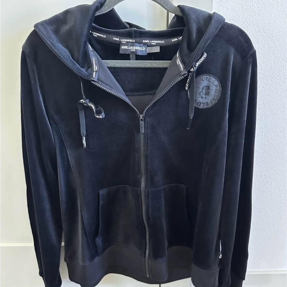 Karl Lagerfeld Black Velvet Jacket